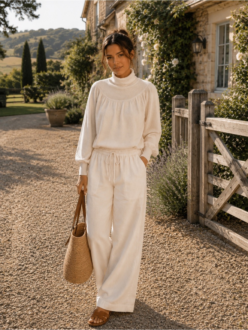 Madewell Shirred Balloon-Sleeve Turtleneck Sweater